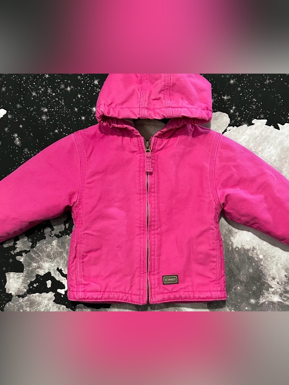 C.E Schmidt Workwear Girls Hooded Pink Jacket